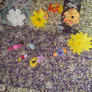 Floral Hair Clip Set - Multicolor